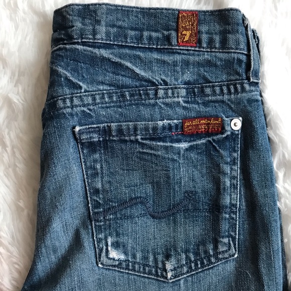 7 FOR ALL MANKIND Roxanne Straight Jeans Denim - Picture 4 of 8